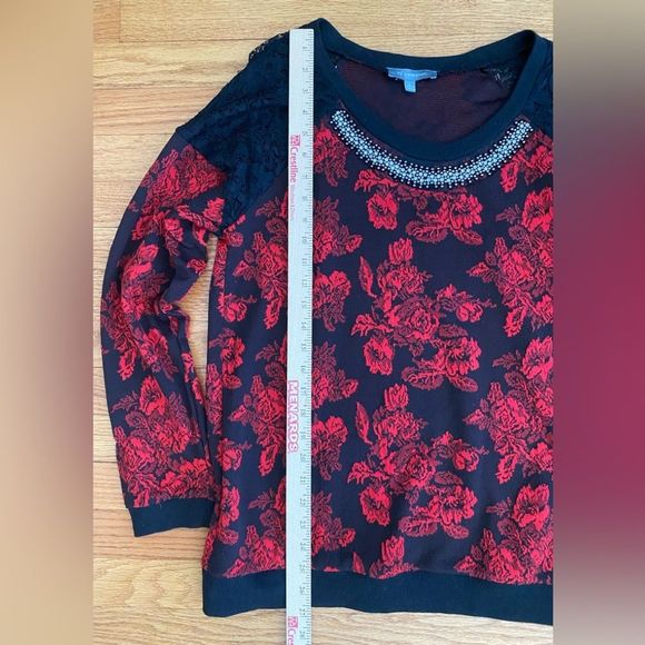 Ny collection Floral design sweater, Size LARGE - Picture 6 of 7